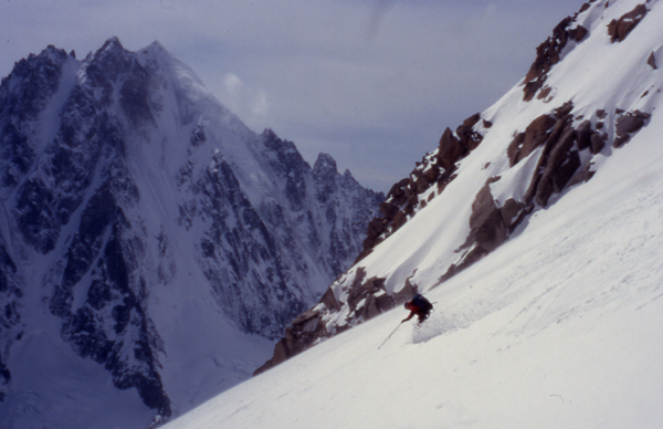 Descending the Aiguille d'Argentiere, France