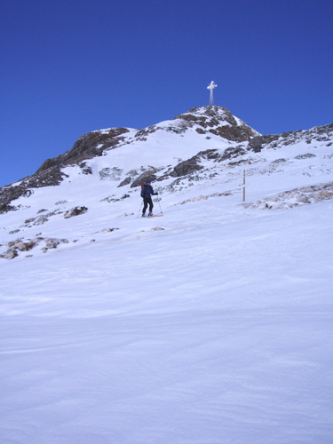Skiing down form the summit of Giewont, above Zakopane.