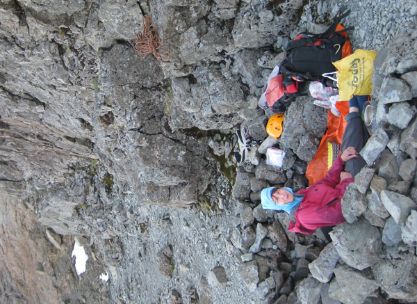 Bivouac beneatht eh Innaccesible Pinnacle on the Cuillin Ridge.  