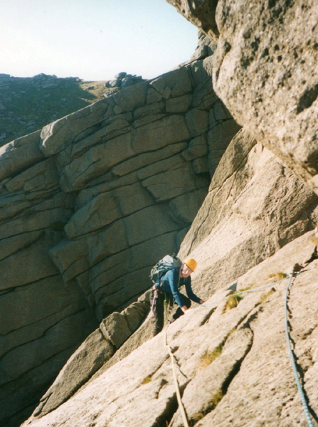 Souwester Slabs on Cir Mhor, Arran. 