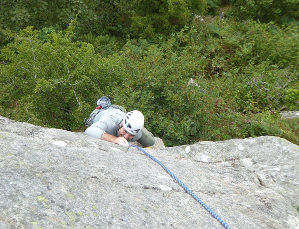 James Kinnair pulling on thin finger crimps, Crackshot, Clifton. 