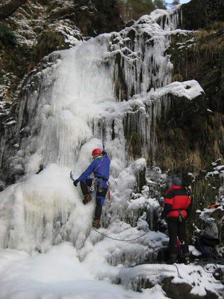 The nearby Grey Mares Tail burn, has two interesting waterfalls.