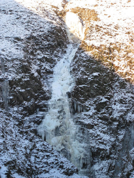 The Grey Mares Tail nearly in condition in December 2010
