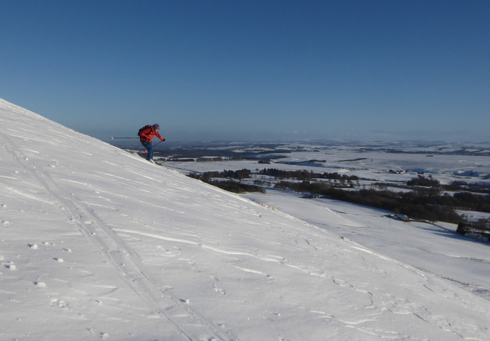 Skiing on Pateys Hill in the Pentlands, January 2025. 