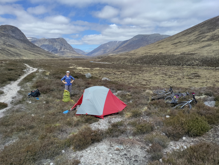 Looking up the valley of the Dee towards the central Cairngorms.  We're just back form a great wee mini adventure. Crive.Bike.Camp. Hike. Wade. Ride. Repeat.