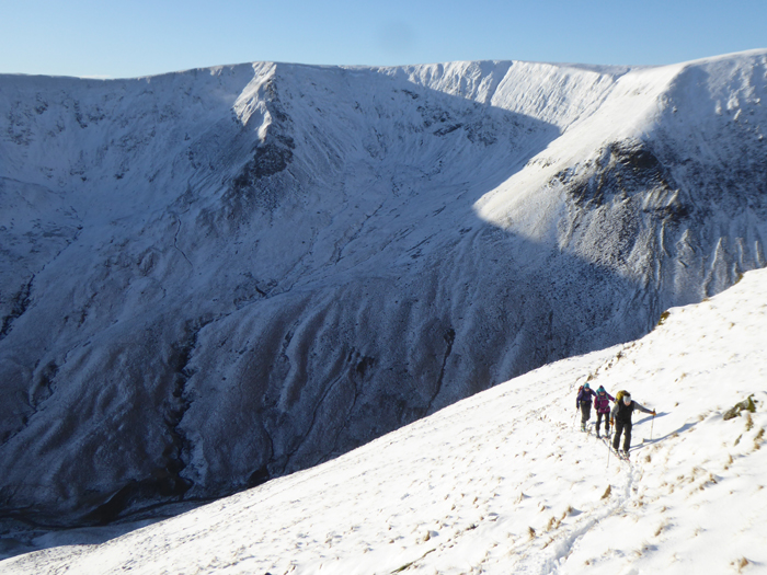 Skiing up Hart Fell in the Moffat Hills, New Years Day 2021. 