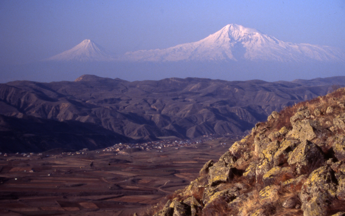 Ararat (now in Turkey) from the Goght valley