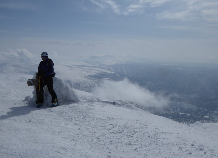 On top of Asahi-dake, the highest mountain on the northern island of Hokkaido, and an easy one day ascent from the cable car at