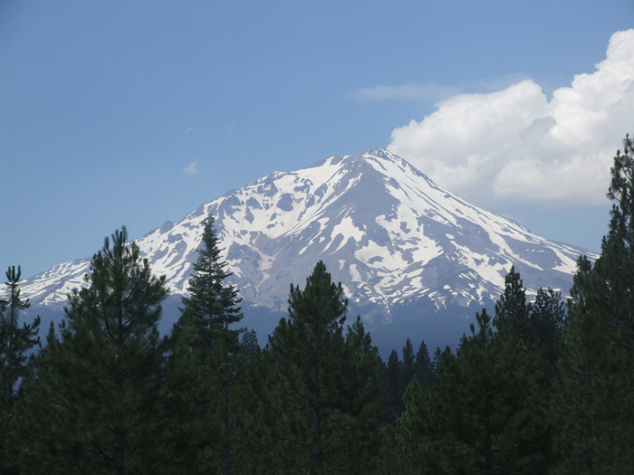 Mt. Shasta in northern California.